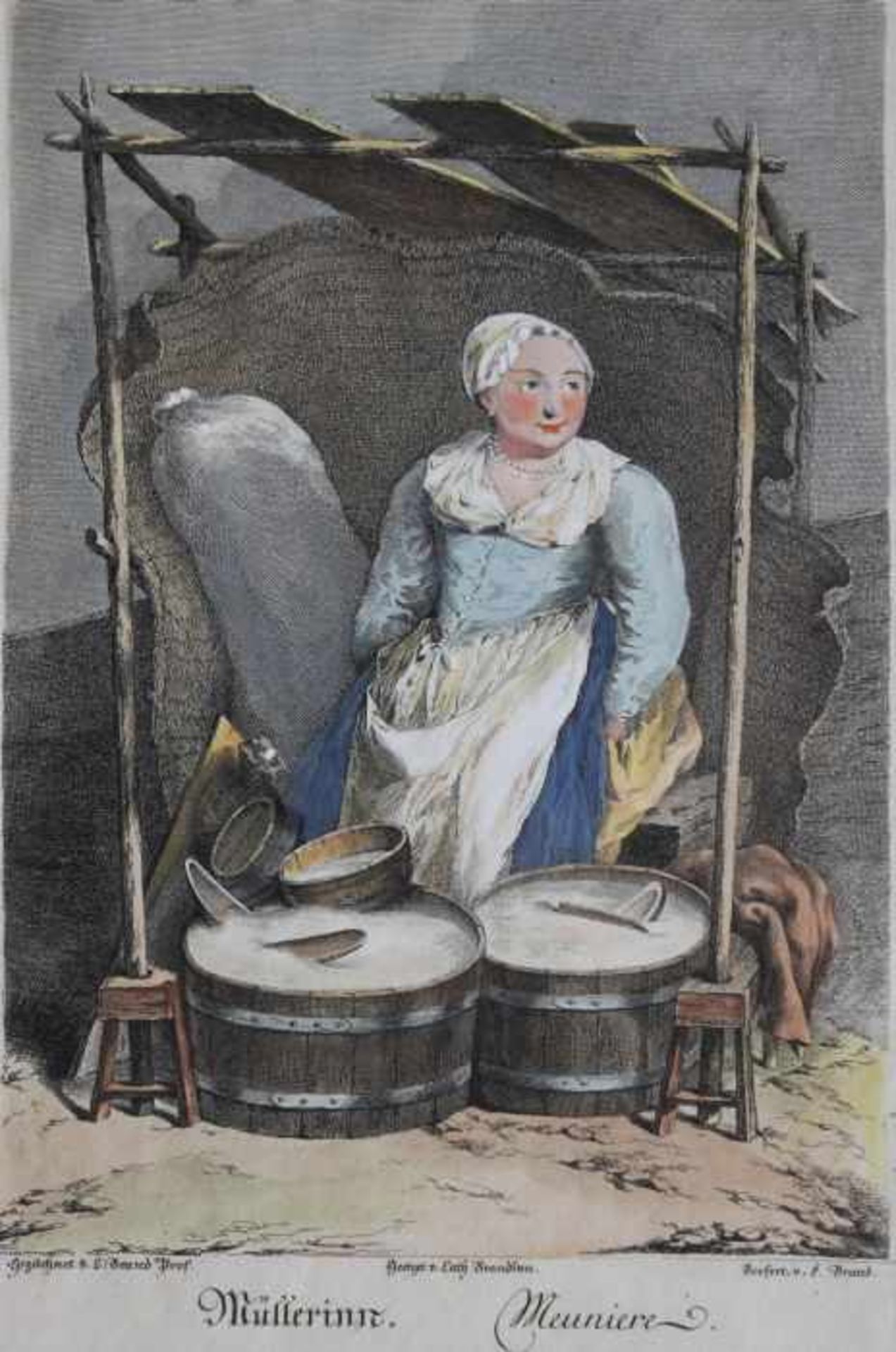 Kupferstich von Cath. Brandinn nach Christian Brand (1722 - 1795 Wien) aus der Serie Zeichnungen