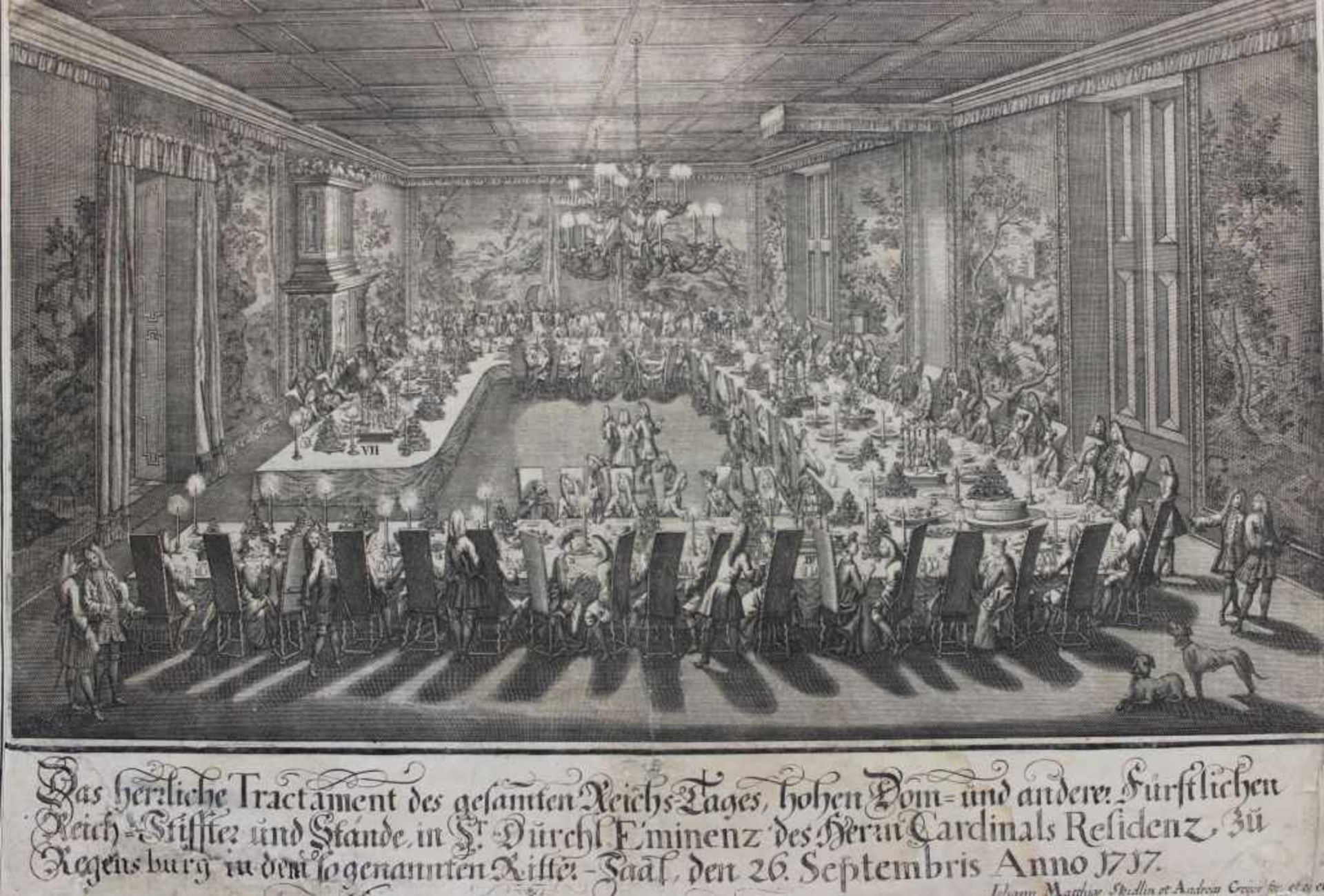 Kupferstich - Andreas Geyer (Augsburg - 1729 Regensburg) und Johann Matthias Steidlin (1717-1754) "