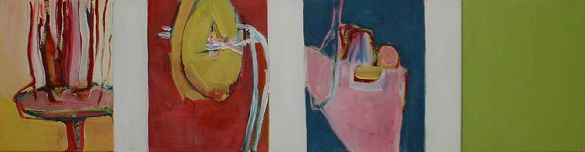Gemälde - Jörg Schemmann (1959 Hagen) " Story mit Farbfläche ", rückseitig signiert und datiert (