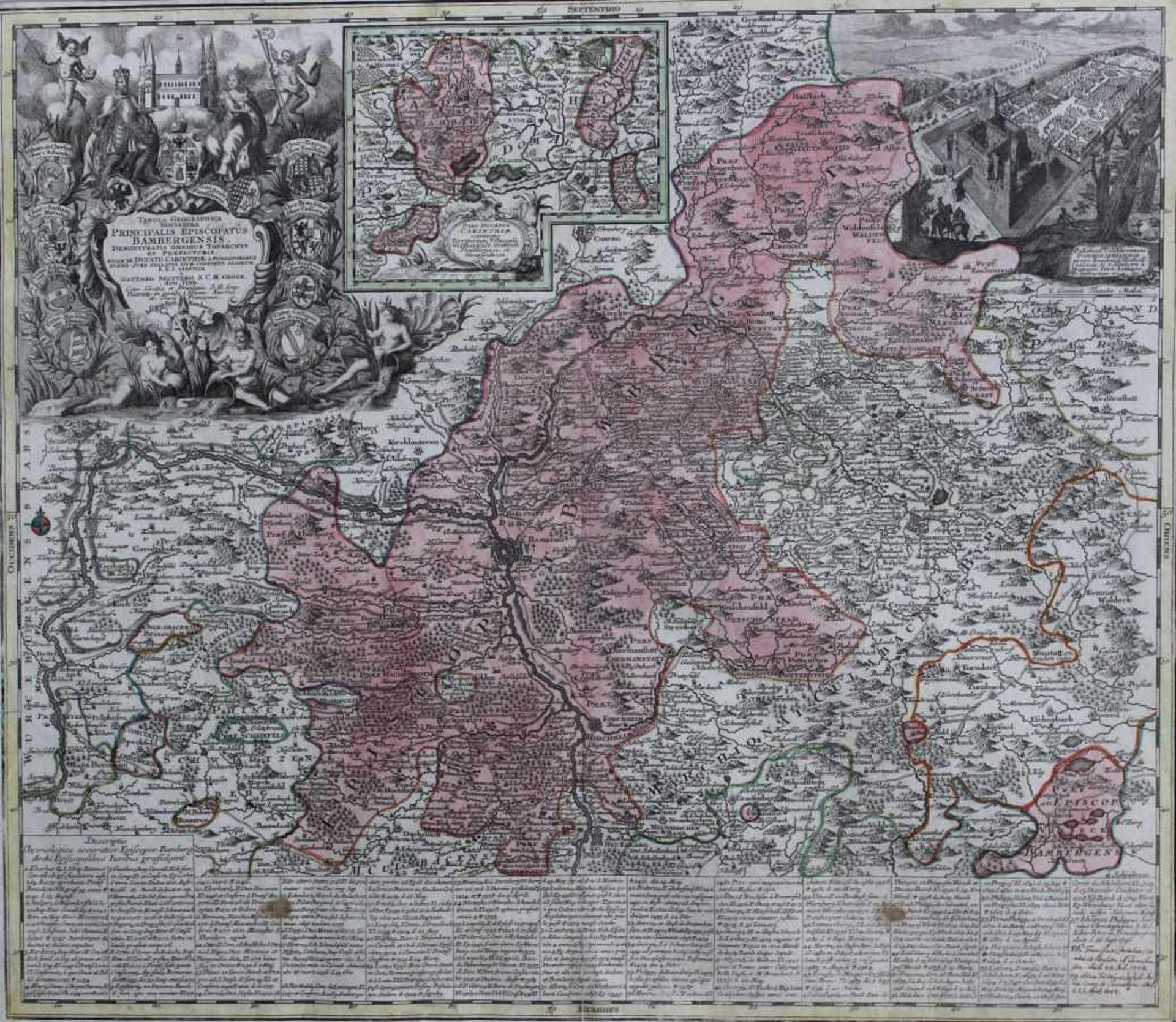 Kupferstich - Matthäus Seutter (1678 Augsburg 1757) "Tabula geographica novissima Principalis