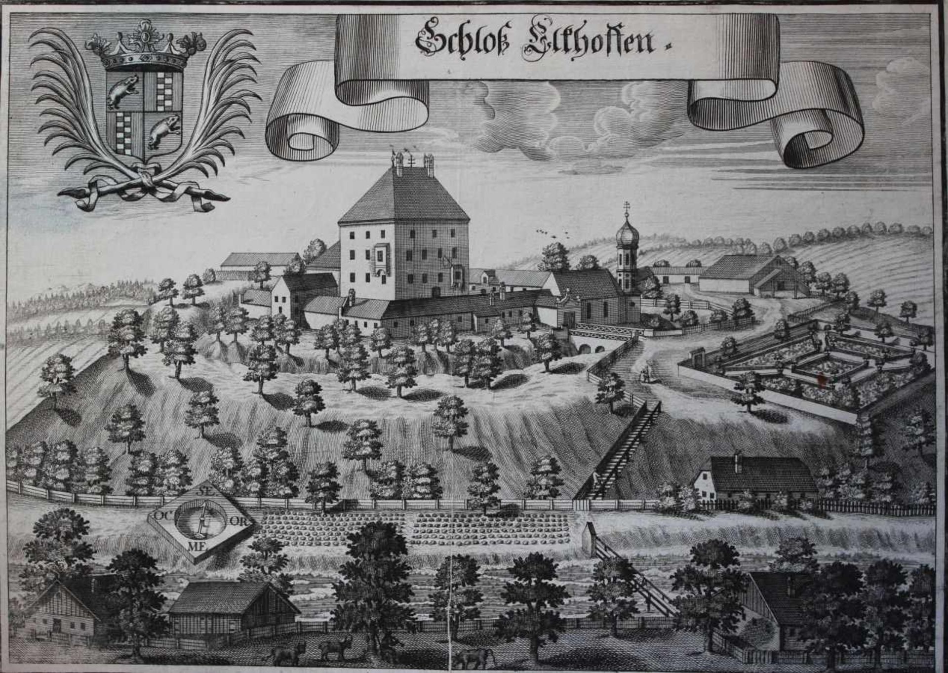 Lot Kupferstiche - Michael Wening (1645 Nürnberg - 1718 München) "Schloß Egglkofen, Schloß