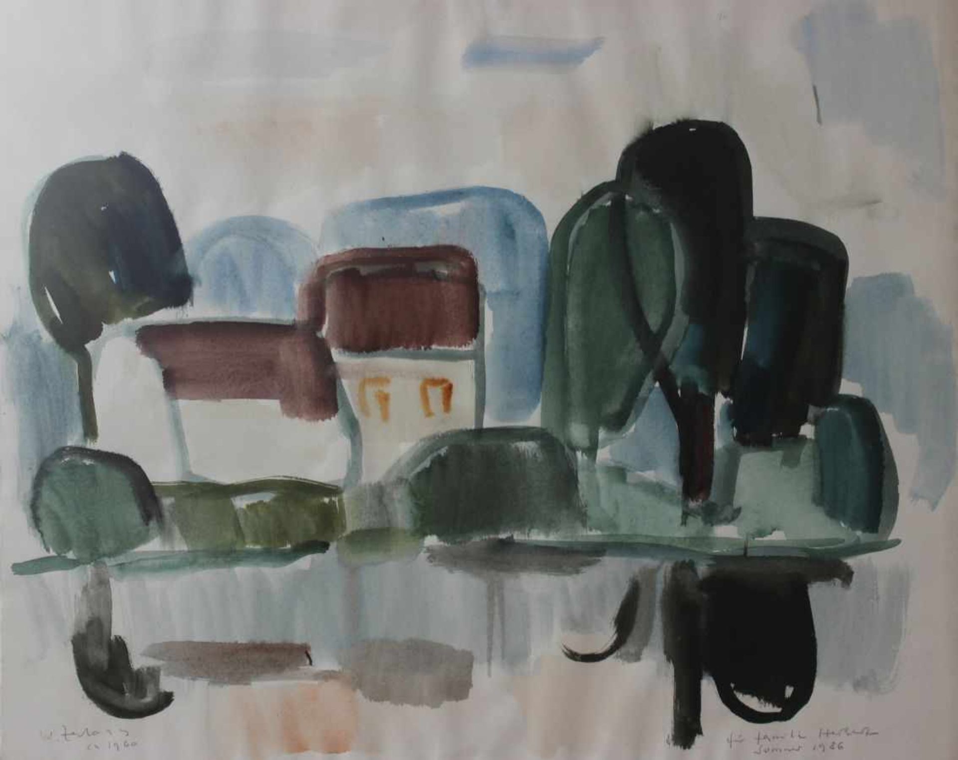 Aquarell - Walter Zacharias (Regensburg 21.10.1919 - 19.7.2000) "Landschaft", l.u. signiert und