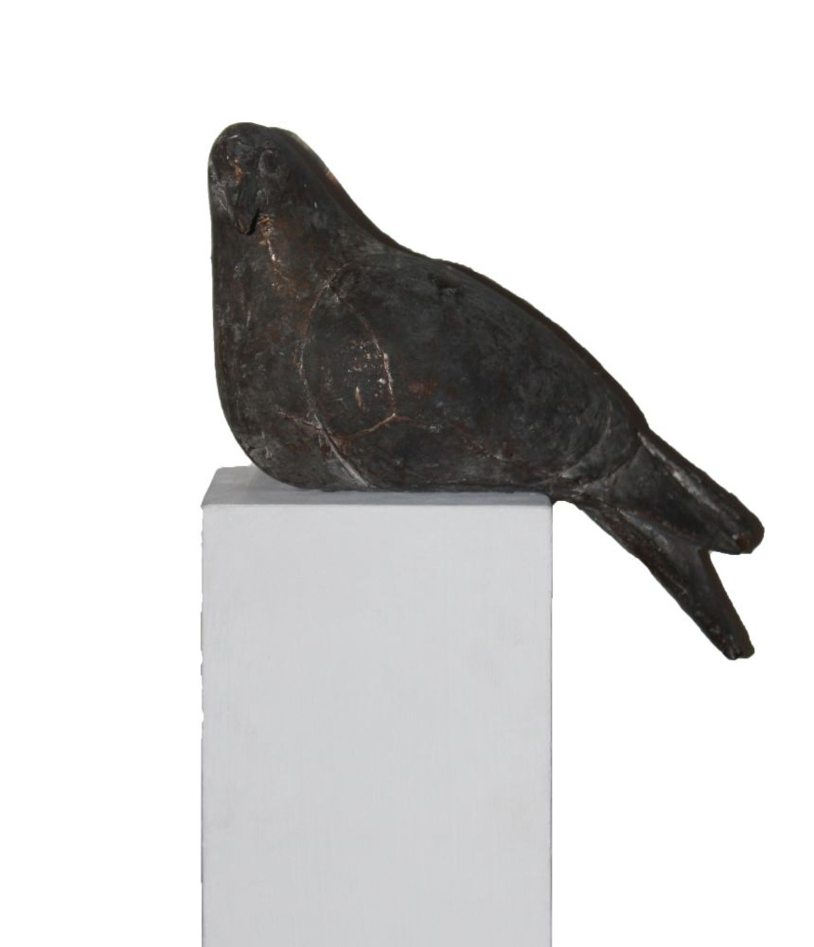 Skulptur - Alfred Böschl (1949 Adlhausen) " Taube ", Bronze, signiert, ca. 3,16 kg, Länge ca. 32 cm,