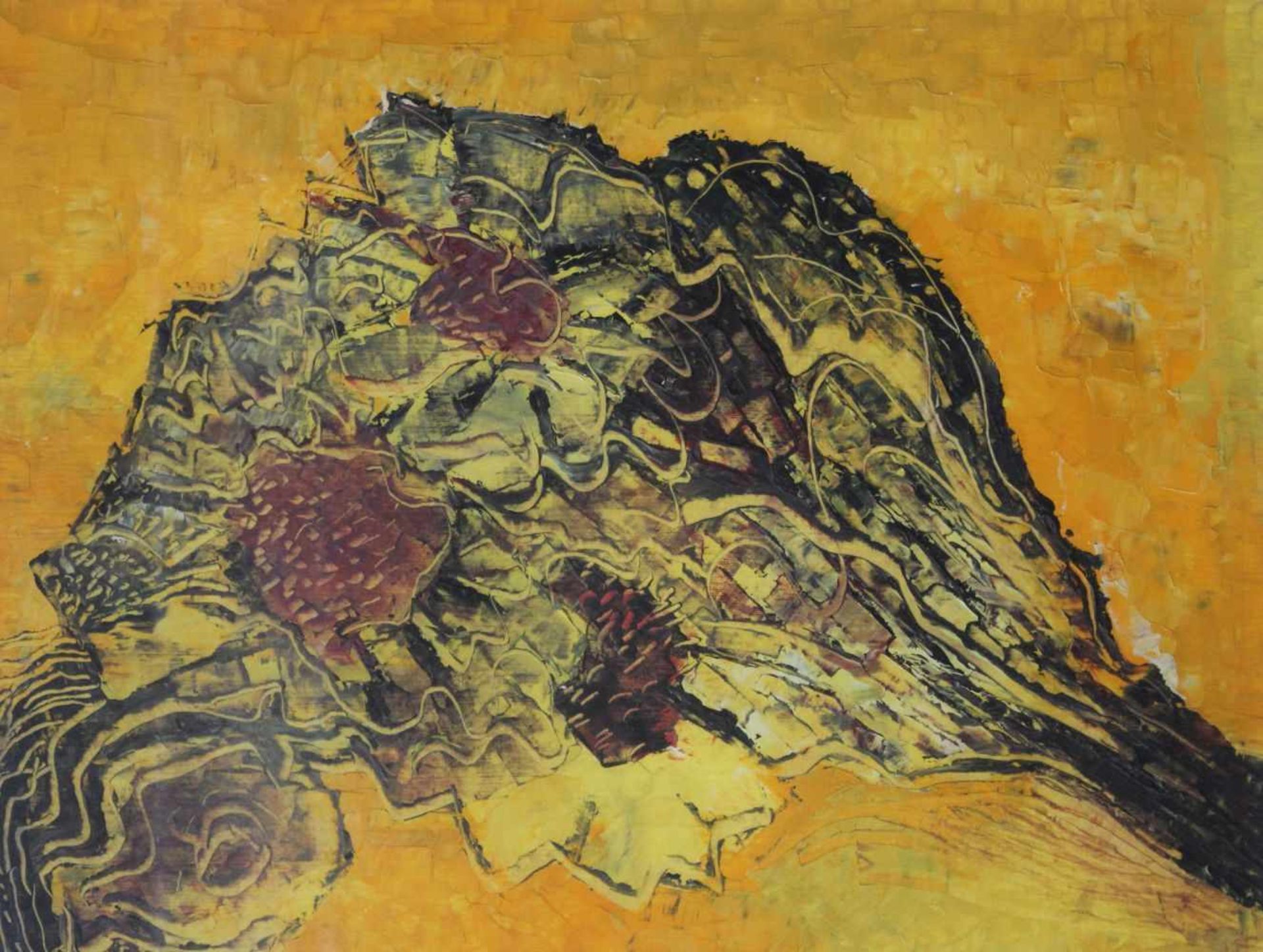 Gemälde - Fred Brandstetter (1910 Selb Plössberg - 1978) "Blumenstrauß", Öl auf Papier,