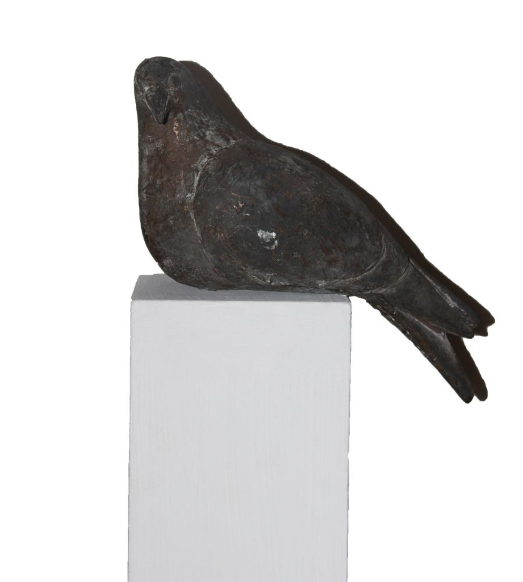 Skulptur - Alfred Böschl (1949 Adlhausen) " Taube ", Bronze, signiert, ca. 2,76 kg, Länge ca. 31 cm,