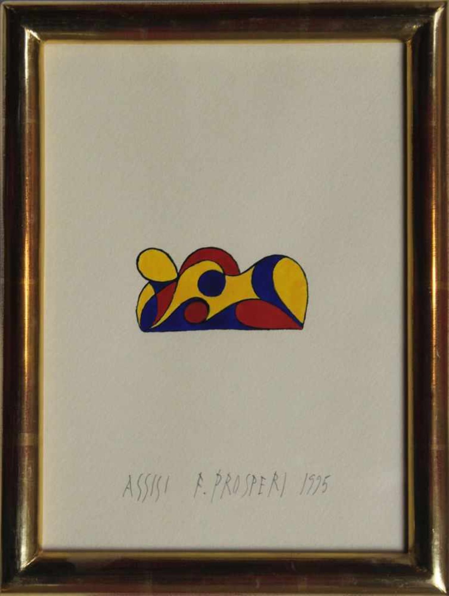 Aquarell - Franco Prosperi (1939 Tunesien - ansässig Assisi Italien) "Liegender Akt", signiert und