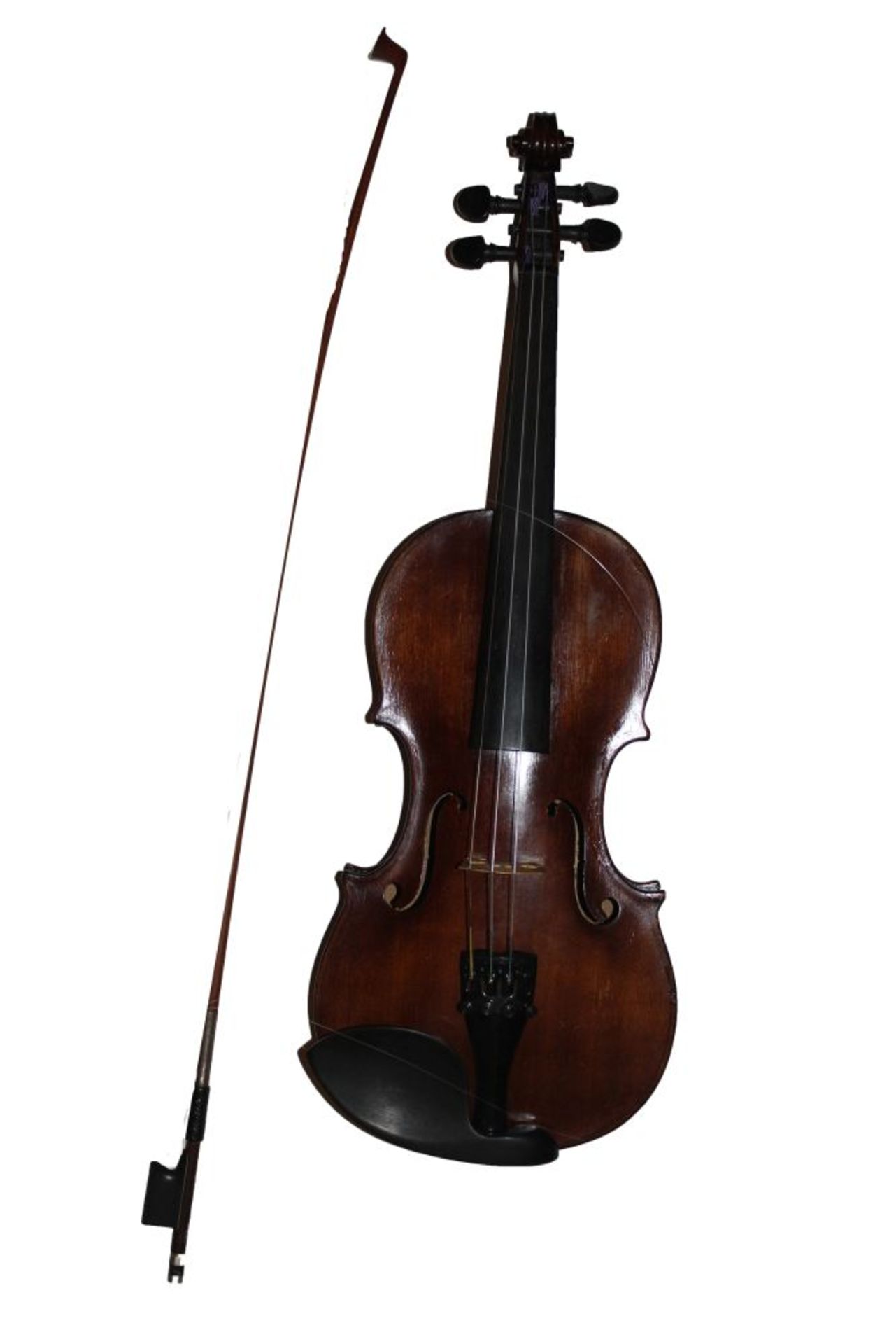 Geige Etikett in Druck bez.: "Joa. Bapt. Havelka fecit anno 1741", Altersspuren, Länge ca. 59 cm,