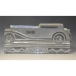 Daum deco style glass model of car,