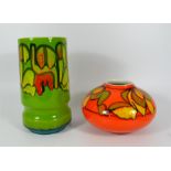 A pair of Poole pottery vases