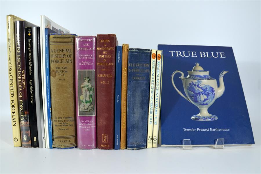 A selection of books on pottery and porcelain