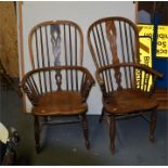 Two Windsor carver chairs