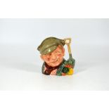 A Royal Doulton small character jug The Red Gardener D6634 with red striped shirt and red scarf