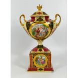 A Vienna vase and cover