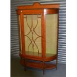 An Edwardian satinwood display cabinet