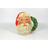 A Royal Doulton Large Character Jug Santa Claus D6794, Holly Wreath Handle