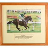 A signed photograph of the racehorse 'Shergar'