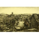 Marion Rhodes RE (British, 1907-1988), 'New Mill Yorks', etching