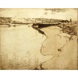 Leslie Moffat Ward RE SGA (British, 1888-1978), 'The Estuary of the Trent', etching