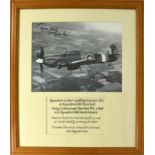 A signed copy of a photograph of a Spitfire