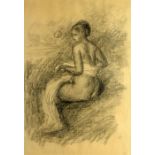 After Renoir, study of a seated nude, lithograph