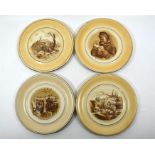 A set of four World War One Grimwades Bairnsfather ware 'Old Bill' side plates