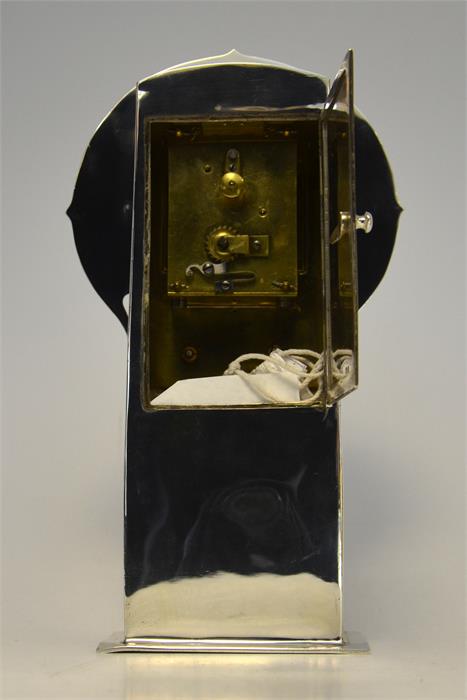 A silver arts & crafts clock designed by Archibald Knox for Liberty & Co. - Image 4 of 8