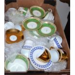 A mixed tray lot, parts of three tea sets.