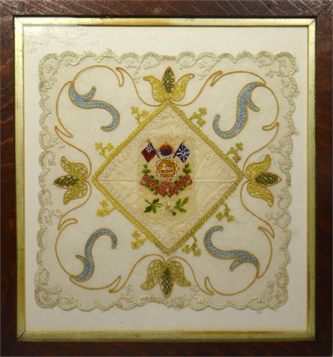 A South Wales Borderers regimental framed embroidery