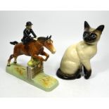 Beswick cat and a horse and rider (2)