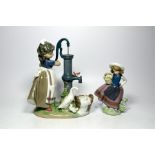 Two Lladro figures, 'Summer on the Farm' and 'Sweet Scent'