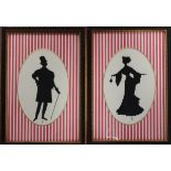 PAIR FRAMED SILHOUETTES LADY & GENT