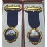 2 BOXED RICHMOND & DISTRICT LV LADIES AUXILLARY MEDALS