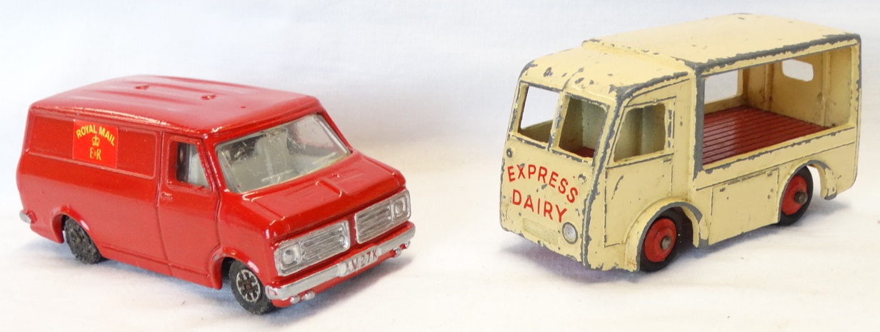 DINKY BEDFORD ROYAL MAIL VAN & ELECTRIC EXPRESS DAIRY VAN