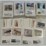 STAMPS - 5 PACKS OF 1980'S POSTCARD COVERS