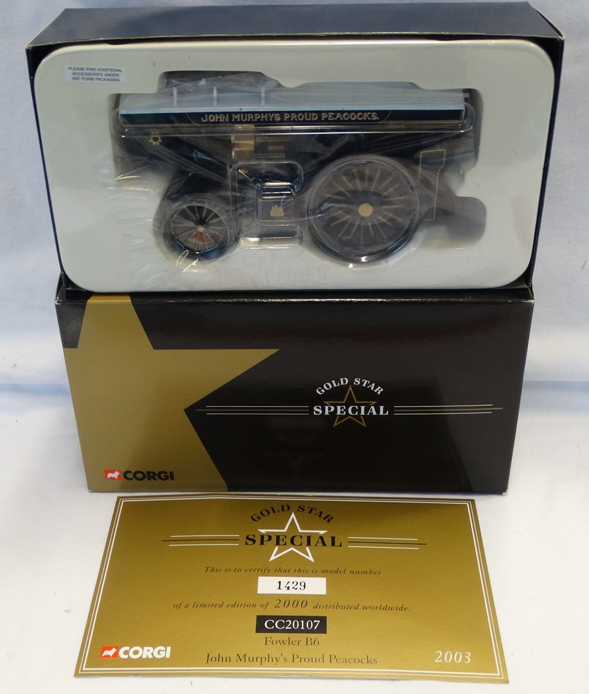 CORGI GOLD STAR SPECIAL LTD EDITION 1429/2000 FOWLER F6 JOHN MURPHY'S PROUD PEACOCKS