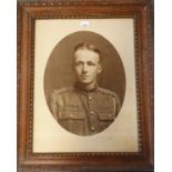 LARGE FRAMED SOLDIER PHOTO SIGNED