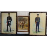 3 FRAMED COLOUR MILITARY PRINTS 2 OF 1854 HONGKONG VOLUNTEERS & 65th BENGAL INFANTRY REGENT