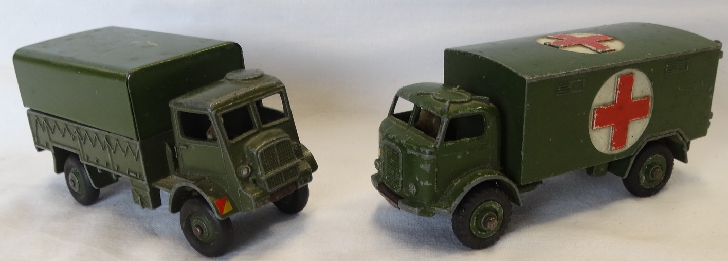 DINKY MILITARY AMBULANCE & COVERED WAGON