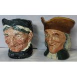 2 ROYAL DOULTON CHARACTER JUGS GRANNY & VICAR OF BRAY 807475