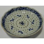 EARLY DELFT BLUE WHITE CRESS DRAINER