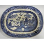 WILLOW PATTERN MEAT PLATE