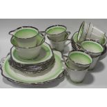 BELL CHINA DECO TEA SET (28 PCES)