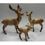 BESWICK STAG, HIND & FAWN