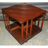 MAHOG SMALL REVOLVING TABLE BOOKCASE 14'HX14'X14'