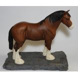 BESWICK CLYDESDALE MATT RARE BREED COLLECTION TO SLATE BASE