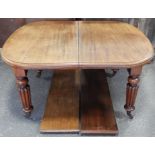 VICTORIAN EXTENDING DINING TABLE WITH 3 EXT LEAVES (81' FULLY EXT)