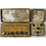 2 BOXED SETS GENTS DRESS STUDS BUTTONS