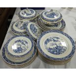 QTY OF POUTNEY & CO BRISTOL POTTERY (37 PCES) MALLARD DINNER CHINA