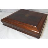 MAHOGANY COLLECTORS BOX WITH INNER TRAY