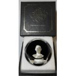 BACCARAT BOXED PAPERWEIGHT PRINCE OF WALES